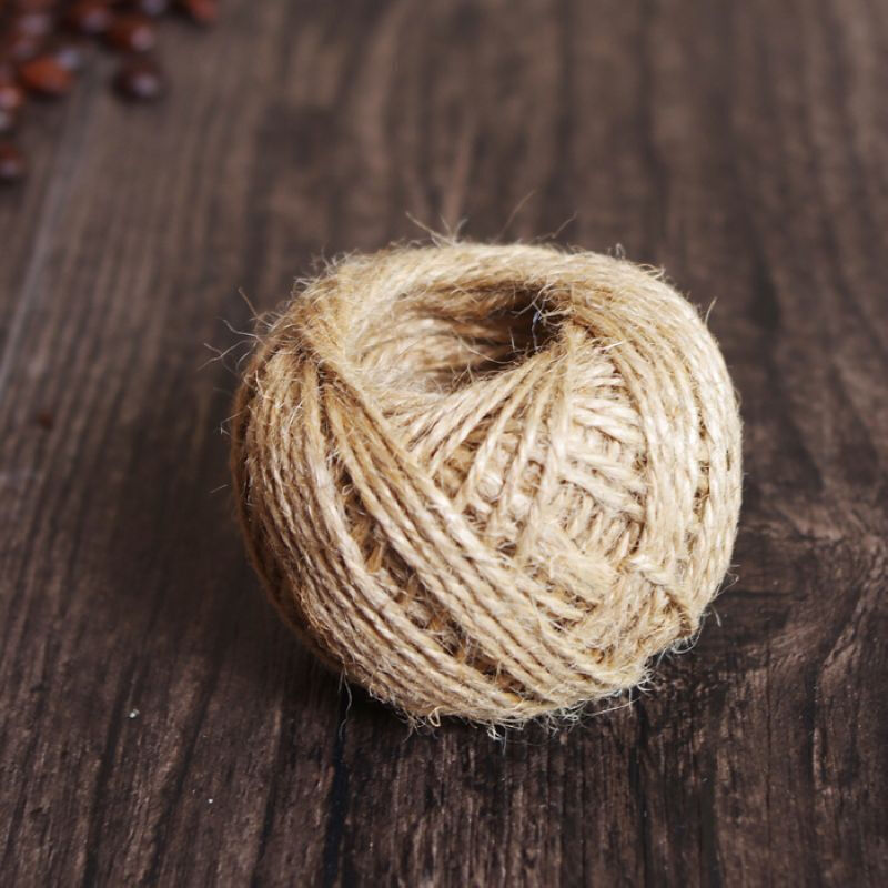 晟誉隆 天然手工麻绳 diy 编织捆绑 串吊牌照片原色麻绳子 一卷200米