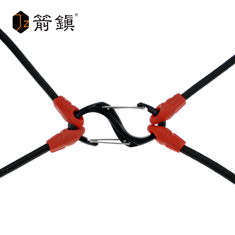 箭鎮（Jz） 子弹头高弹力固定绳自行车摩托车行李捆绑绳绑带户外野营配件 黑色 100CM 2根装