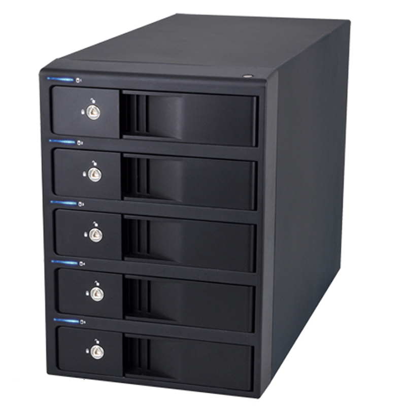 世特力CRIB535EU3V2硬盘盒RAID五盘磁盘阵列柜USB3.0eSATA外置盒 黑色