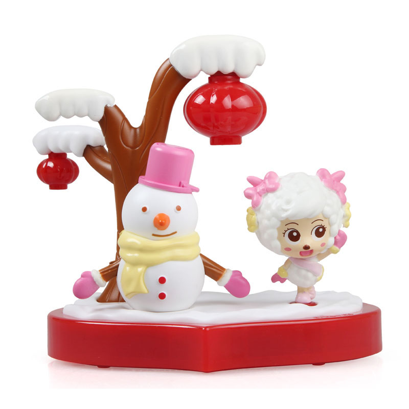 积高积木 喜羊羊与灰太狼公仔儿童玩具生日礼物美喜羊羊趣冒险回力