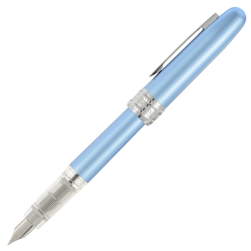 白金(Platinum)彩色铝合金钢笔/墨水笔0.3MM铱金笔尖 浅蓝色PGB-1000B