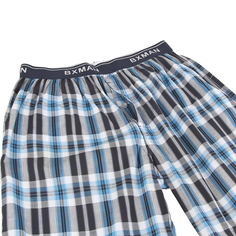 bxman纯棉睡裤男家居裤梭织七分裤居家中裤宽松舒适轻薄透气 mp15 170