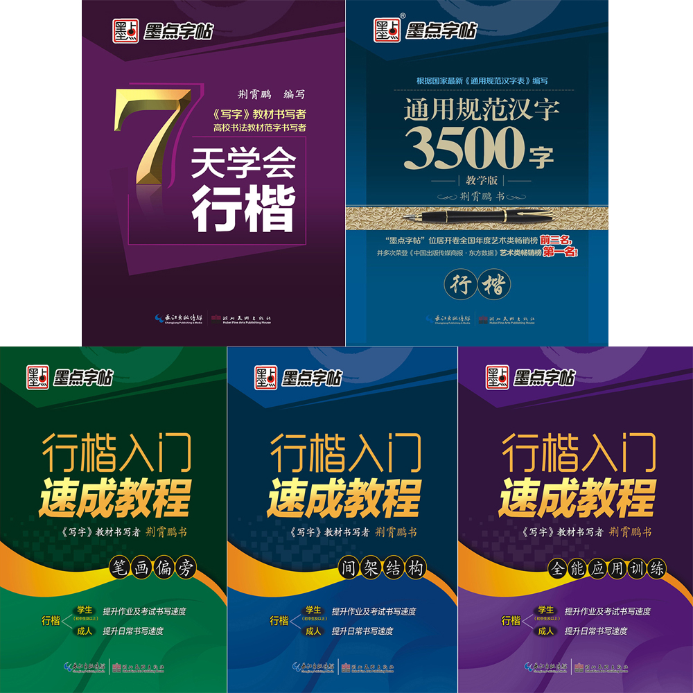 墨点字帖 成人速成新手初学套装(套装共5
