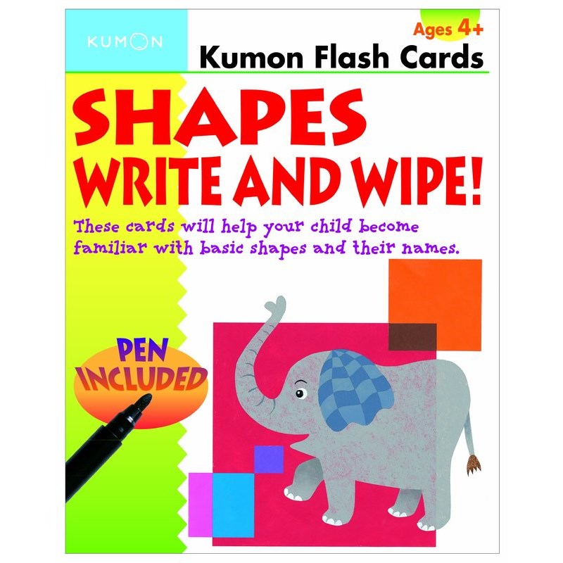 Kumon Flash Card Series Shapes Write & Wipe