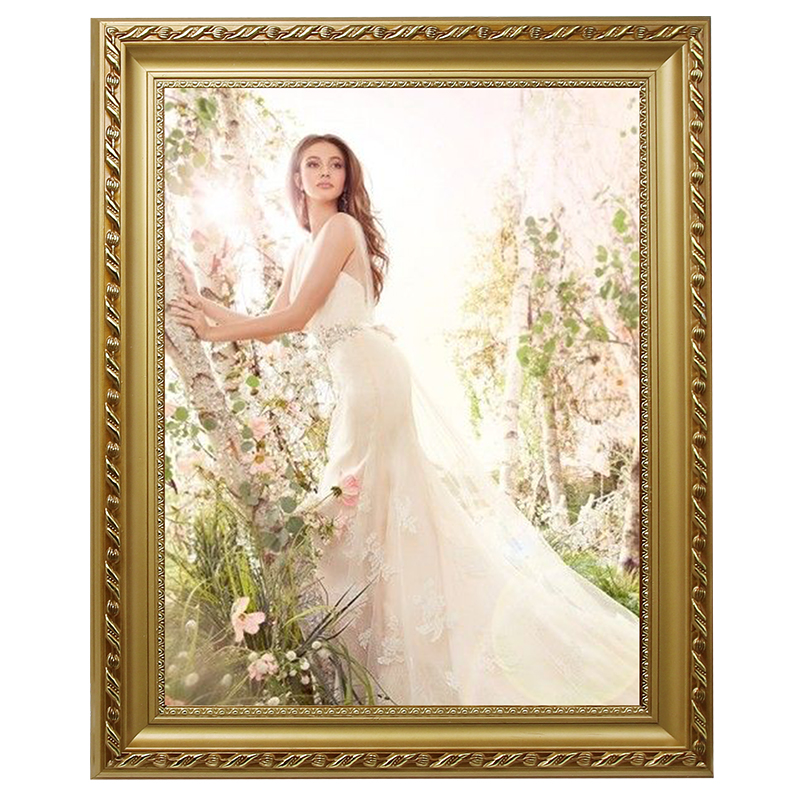 相框挂墙画框欧式影楼相片框美式创意像片框 金色 10寸可放照片尺寸