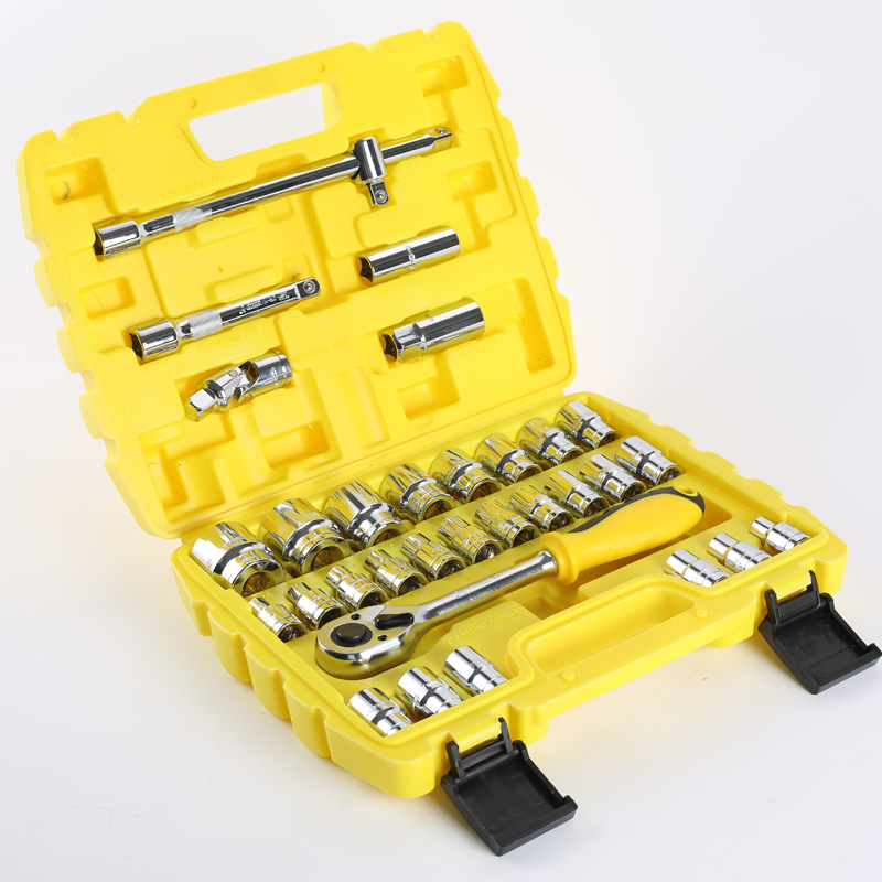 波斯波斯工具32件套筒组套工具套装气动套筒扳手汽车维修工具组合套装