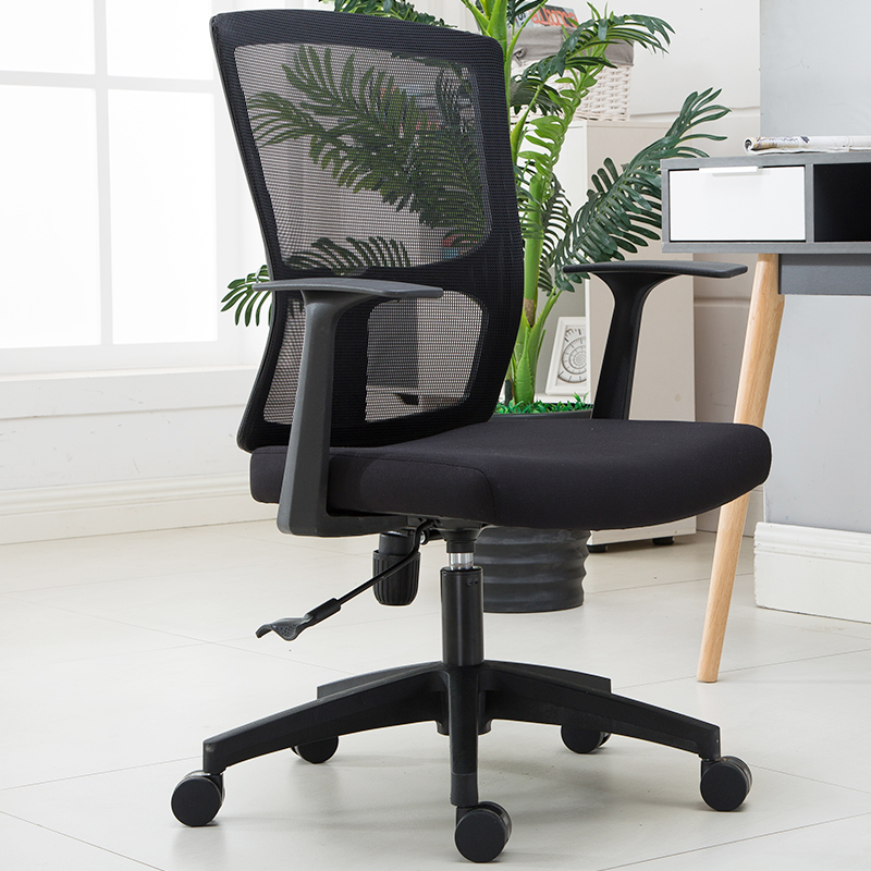 梵友（FANYOU）电脑椅网格家用转椅办公会议椅简约可旋转可升降人体力学 黑色