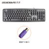 吉选（GESOBYTE）K830P 键盘 有线键盘 办公键盘 104键 防泼水 PS2圆口 台式电脑专用键盘 黑色
