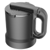 九阳（Joyoung）破壁机不锈钢磨粉双层防烫手料理杯专用研磨杯磨粉杯搭配破壁机 黑色 P132磨粉杯