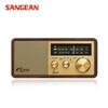 山进(SANGEAN)WR-11BT BLUS 布鲁斯 胡桃木 新款家用复古蓝牙音箱无线音响台式二波段收音机 大音量低音炮