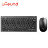 方正(uFound)R7571无线键盘鼠标套装 笔记本电脑键盘鼠标套装小巧型无线 办公巧克力水滴键帽便携键盘 黑色