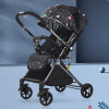 贝舒驰（BETSOCCI）婴儿推车可坐可躺轻便折叠简易拉杆宝宝伞车便携式儿童手推车 双向款-宇宙【单手收车-拉杆-全蓬-换向】