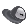 麦塔奇 （Microtouch）66度准垂直  电脑笔记本USB办公鼠标（人体工学 立式 防鼠标手） 深灰色无线