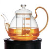 金熊 1.3L高硼硅玻璃茶壶茶具手工吹制直火煮茶壶加厚耐热玻璃茶道飘逸壶 电陶炉适用 JT529