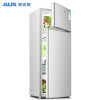 奥克斯（AUX）家用50升双两门小型冰箱冷藏冷冻电冰箱小型宿舍节能迷你冰箱BCD-50K128L银色 银色