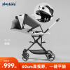 playkids普洛可X6 遛娃神器 360°旋转双向婴儿推车可坐躺轻便折叠儿童宝宝手推车高景观溜娃 平躺双向版X6-3熊猫（加长脚托+宽大座椅）