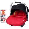 fengbaby新生儿汽车安全座椅宝宝便携车载提篮式婴儿童摇篮0-15个月FB-806PH红黑色