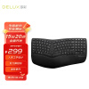 多彩（DeLUX） GM902 人体工学键盘 蓝牙无线键盘 拱形键盘 舒适便携 人体工学设计 自带软垫 黑色