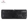 双飞燕（A4TECH）K-100 键盘 有线键盘 办公键盘  USB防水键盘 104键 黑色