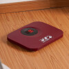 日本品牌TANITA百利达家用体重秤计电子秤健康人体称背光精准HD-394减肥用秤上秤自动开机 酒红色+BMI指数尺