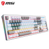 微星（MSI）GK50Z PIXEL 40度灰 机械键盘 青轴 RGB光效 有线 游戏电竞办公键盘 104键 吃鸡键盘