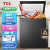 TCL 142升低霜节能冷柜一级能效小型冰柜冰吧38分贝低音宽幅变温顶开卧式家用冷藏冷冻转换冷柜BD/BC-142FQD