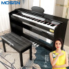莫森(mosen)智能电钢琴MS-106P典雅黑 电子数码钢琴88键全重锤键盘 专业级+原装琴架+三踏板+双人琴凳大礼包