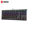 微星(MSI)GK50Z MINI 机械键盘 红轴 RGB光效 有线 游戏电竞办公键盘 87键 吃鸡键盘 黑色
