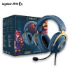 罗技（G）PRO X 游戏耳机麦克风 7.1环绕声 听声辩位电竞头戴式prox耳机 海克斯英雄联盟 海克斯定制版 尊贵蓝