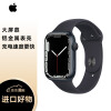 Apple苹果 Watch Series 7 智能手表GPS款45毫米 午夜黑色铝金属表壳 午夜黑色运动型表带