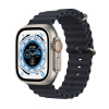 Apple Watch Ultra 智能手表 GPS + 蜂窝款 49毫米 钛金属原色 钛金属表壳午夜色海洋表带MQF63CH/A