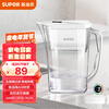 苏泊尔(SUPOR)过滤净水器 家用滤水壶 自来水过滤器净水壶 J-UF01(白色)一壶一芯