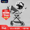 playkids普洛可X6 遛娃神器 360°旋转双向婴儿推车可坐躺轻便折叠儿童宝宝手推车高景观溜娃 平躺双向版X6-3熊猫（加长脚托+宽大座椅）