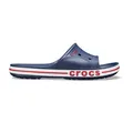 卡骆驰（CROCS）一字拖贝雅卡骆班凉拖 情侣款运动休闲拖鞋|205392 深蓝/辣椒红-4CC 41 /42(260mm) 图片 4