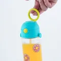 乐扣乐扣（LOCK&LOCK）儿童水杯甜甜圈吸管杯tritan材质学生户外拎手背带杯子460ml绿 图片 4