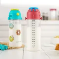 乐扣乐扣（LOCK&LOCK）儿童水杯甜甜圈吸管杯tritan材质学生户外拎手背带杯子460ml绿 图片 8