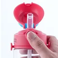 乐扣乐扣（LOCK&LOCK）儿童水杯甜甜圈吸管杯tritan材质学生户外拎手背带杯子460ml绿 图片 5