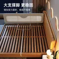 M-CASTLE床围栏免安装婴儿防摔床挡板宝宝便携床上护栏儿童床边围挡可升降 萌萌熊折叠款 免钉免安装 2.0米/单面装 图片 5