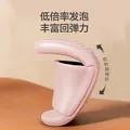 京东京造【抗菌皮纹拖】eva软弹拖鞋居家室内防滑浴室外穿凉拖女粉色37-38 图片 4