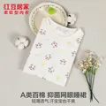 红豆居家（Hodohome）女童睡裙全棉网眼透气短袖轻薄儿童家居服睡衣 奶油白 均码 160/80 图片 2
