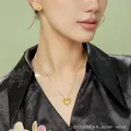 周生生爱心玫瑰黄金吊坠 足金挂坠心形女可爱不含项链 82296P计价 3.33克(含工费160元) 图片 2