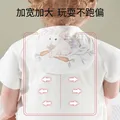 欧孕（OUYUN）汗巾儿童纯棉幼儿园隔汗巾纯棉婴幼儿宝宝吸汗巾垫背巾止汗巾 轻薄四层5条装【甜粉萌宠】 27cm×20cm 图片 5