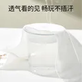 欧孕（OUYUN）汗巾儿童纯棉幼儿园隔汗巾纯棉婴幼儿宝宝吸汗巾垫背巾止汗巾 轻薄四层5条装【甜粉萌宠】 27cm×20cm 图片 4