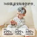 欧孕（OUYUN）婴儿连体衣夏季宝宝衣服薄款桑蚕丝和尚服长袖哈衣爬服空调服 密林松鼠【蚕丝竹棉-柔软透气】 59cm 图片 6