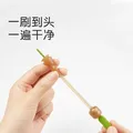 世喜奶瓶刷婴儿专用杯刷吸管刷奶瓶刷三合一多功能清洁刷硅胶 硅胶吸管刷M 图片 4