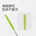 世喜奶瓶刷婴儿专用杯刷吸管刷奶瓶刷三合一多功能清洁刷硅胶 硅胶吸管刷M 图片 3