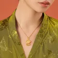 周生生黄金吊坠足金男女款健康快乐礼物不含项链91005P计价5.95克 图片 3