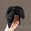 其他品牌花语高级感蝴蝶结抓夹2025新款轻奢风高端后脑勺高马尾发 黑色蝴蝶结_主图款抓夹【1个装】 图片 2