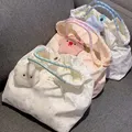 新款可爱碎花小白兔帆布包女单肩包大容量手提袋拎书布袋托特包包 粉色长耳兔【高品版】-无挂饰 图片 3