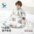 贝肽斯【肽柔】婴儿睡袋春秋冬恒温单导新生宝宝一体式防踢被四季 天竹×恒温【春秋双层 室温20-26℃】繁枝兔语 S码【适合身高55-70cm】 建议年龄0-9个月 图片 6